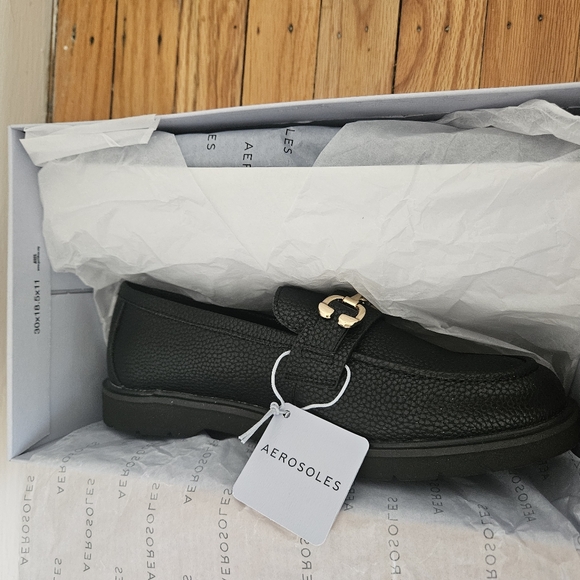 Aerosoles BECKETT Black Loafers NEW IN BOX - Picture 3 of 5